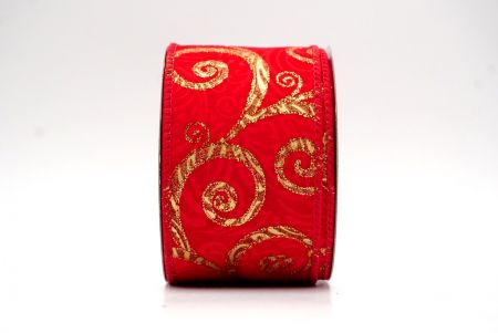 Rood Fluweel_Glitter Scroll Draadlint_KF8611GC-7-7