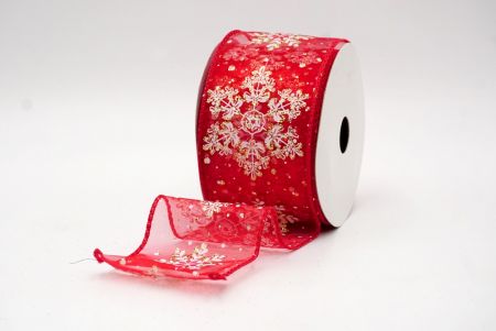 Rood Doorzichtig_Glitter Sneeuwvlokken Feest Draadlint_KF8624GC-1-7