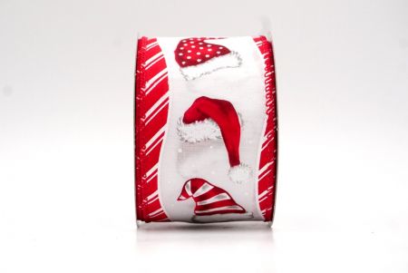 White_Jolly Santa Hat Holiday Wired Ribbon_KF8637GC-1-7