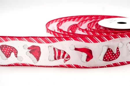 White_Jolly Santa Hat Holiday Wired Ribbon_KF8637GC-1-7