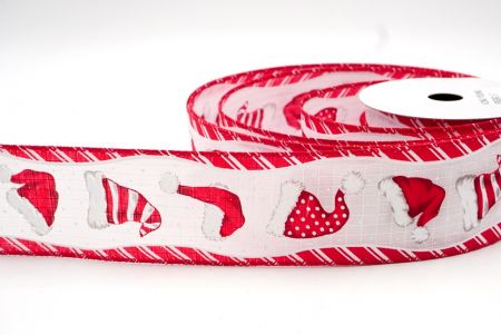 White_Jolly Santa Hat Holiday Wired Ribbon_KF8638GC-1-7