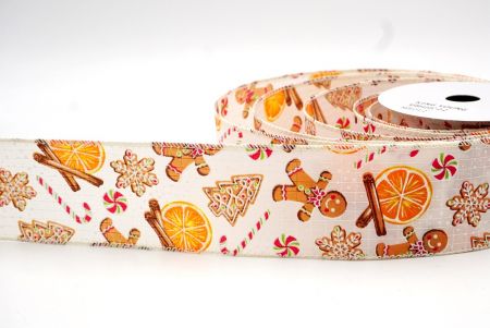 Cream_Festive Gingerbread and Citrus Holiday Wired Ribbon_KF8641GC-2-2