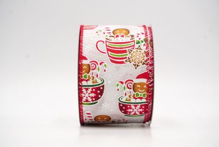 Biscoitos de Gengibre Brancos/Vermelhos em uma xícara de Natal Fita Metálica_KF8645GC-1-7