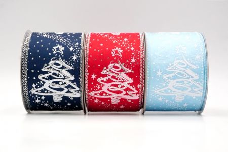 Glitter Christmas Tree Wired Ribbon_KF8654.KF8655.KF8656.KF8657.KF8658.KF8659.KF8660.KF8661