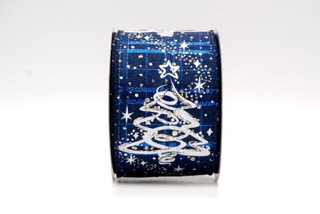 Nastro wired al glitter albero di Natale Blu Navy_KF8655GC-4-4