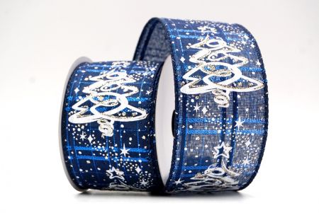 Cinta alámbrica de árbol de Navidad con brillo azul marino_KF8655GC-4-4