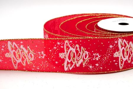 Red_Glitter Christmas Tree Wired Ribbon_KF8660G-7