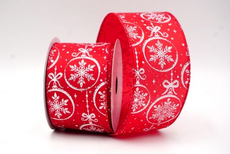 Rood_Sneeuwvlokken Ornament Draadlint_KF8671GC-7-7