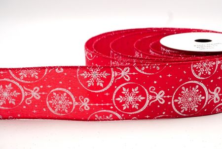 Rood_Sneeuwvlokken Ornament Draadlint_KF8671GC-7-7