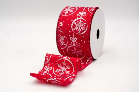 Rood_Sneeuwvlokken Ornament Draadlint_KF8671GC-7-7