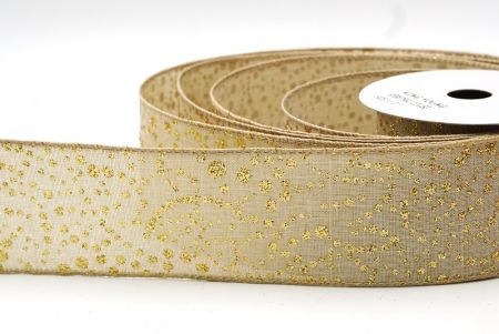 Natura Brunnea Nativitatis Glitter Polka Dots Filum Ribbons_KF8675GC-13-183