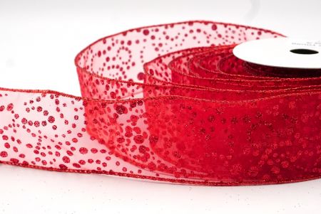 Rubrum-Rubrum Nativitatis Glitter Polka Dots Filum Ribbons_KF8678GR-7R