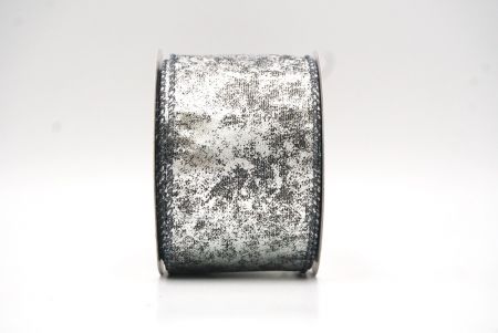 Silber/Graues Drahtband mit Metallic-Folien-Detail im Cracked Lamé-Design_KF8680GC-50-123