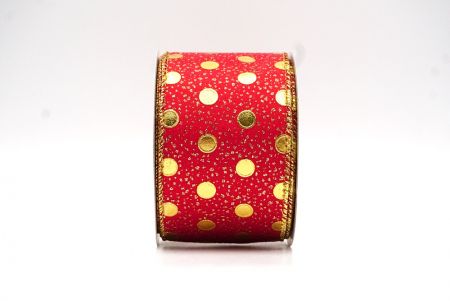 Rood Metallic Folie Polka Dots Draadlint_KF8681G-7