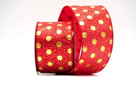 Rode Metallic Folie Polka Dots Draadlint_KF8682GC-7-7