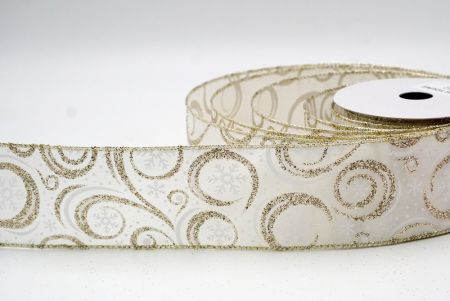 Creme_Spirale und Schneeflocken Drahtband_KF8698GV-2