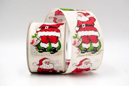 Creme_Frohe Santa mit Geschenken Drahtband_KF8705GC-2-2