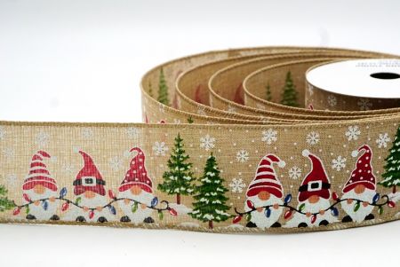 Brunneum Naturale Nativitatis & Gnomes Filum Ribbons_KF8716GC-14-183