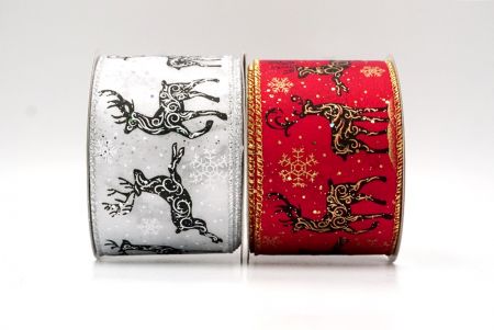 Filigree Reindeer Wired Ribbon_KF8718.KF8719.KF8720.KF8721