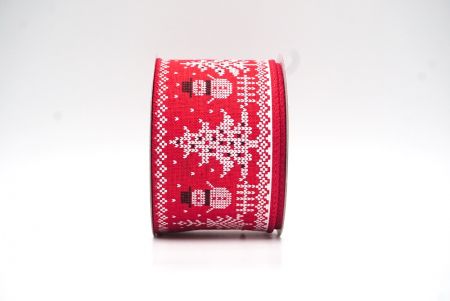 Pupazzo di neve rosso nella stagione natalizia Nastro Wired_KF8724GC-7-7