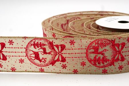 Rutilus Brunneus Glitter Christmas Balls Filum Ribbons_KF8727GC-13-183