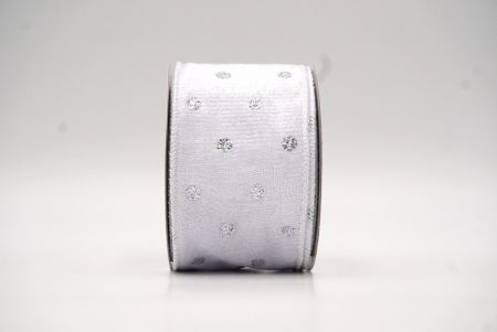 White Glitter Polka Dots Velvet Wired Ribbon_KF8739GC-1-1