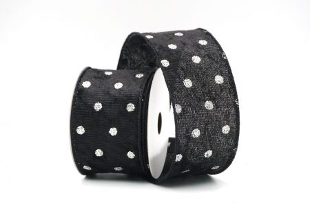 Niger Glitter Polka Dots Velveta Filum Ribbons_KF8739GC-53-53