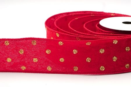 Ruber Glitter Polka Dots Velveta Filum Ribbons_KF8739GC-7-7