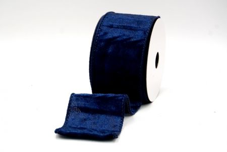 Navy Blue_Holiday Crinkled Wired Ribbon_KF8740GC-4-4