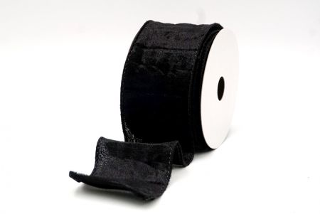 Black_Holiday Crinkled Wired Ribbon_KF8740GC-53-53