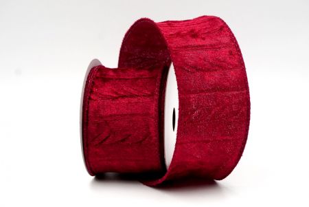 Burgundy_Holiday Crinkled Wired Ribbon_KF8740GC-8-8