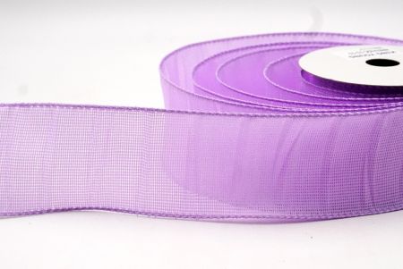 Ruban en jute froissé violet avec fil en couleurs unies KF8741GC-11-11