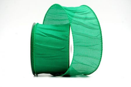 Lime green Crumpled Hessian Wired Ribbon in Solid ColorsKF8741GC-16-49