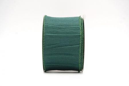 Ruban en jute froissé vert avec fil en couleurs unies KF8741GC-3-127