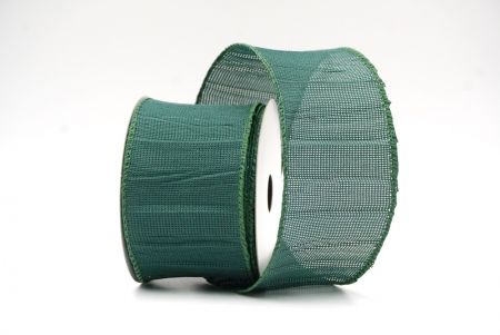 Groene gekreukte jute draadlint in effen kleurenKF8741GC-3-127