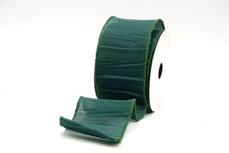 Green Crumpled Hessian Wired Ribbon in Solid ColorsKF8741GC-3-127