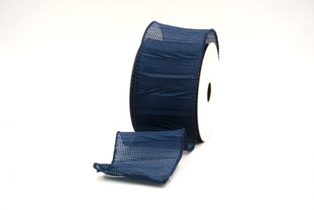 Navy Blue Crumpled Hessian Wired Ribbon in Solid ColorsKF8741GC-4-4