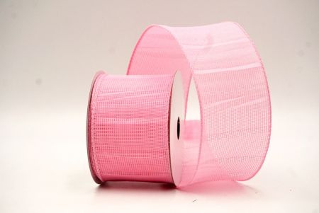 Nastro di juta arricciato rosa con filo in colori solidi KF8741GC-5-5