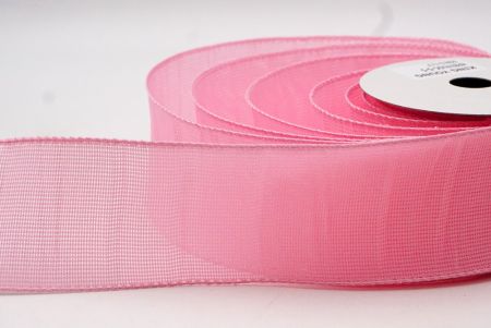 Pink Crumpled Hessian Wired Ribbon in Solid ColorsKF8741GC-5-5