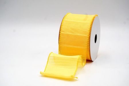 Yellow Crumpled Hessian Wired Ribbon in Solid ColorsKF8741GC-6-6