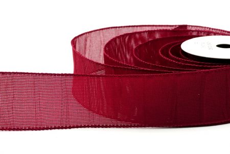 Burgundy Crumpled Hessian Wired Ribbon in Solid ColorsKF8741GC-8-8