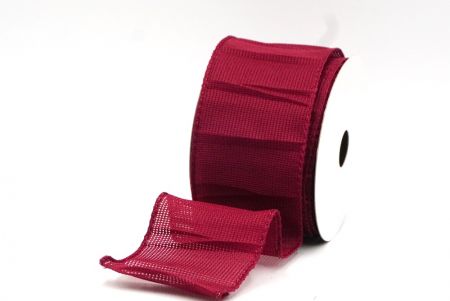 Burgundy Crumpled Hessian Wired Ribbon in Solid ColorsKF8741GC-8-8