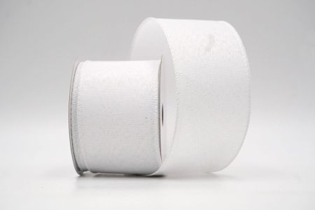 White_Sparkly Solid Color Wired Ribbon_KF8743GC-1-1