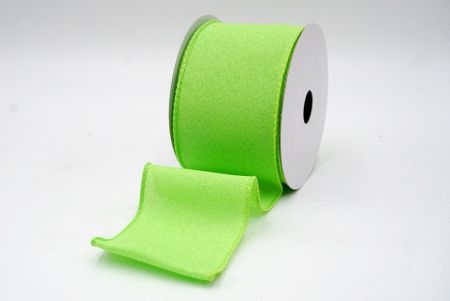 Lt. Green_Sparkly Solid Color Wired Ribbon_KF8743GC-15-190