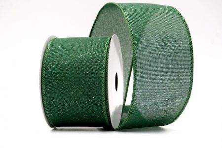 Green_Sparkly Solid Color Wired Ribbon_KF8743GC-3-127