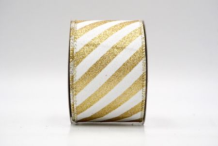 Gold_Diagonal Glitzerstreifen Drahtband_KF8753GV-1G