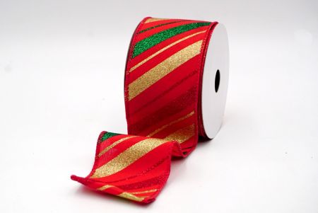 Red_Sparkle Diagonal Stripe Wired Ribbon_KF8754GC-7-7