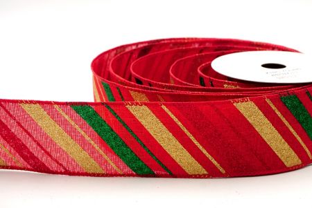 Rot_Sparkle Diagonal Stripe Drahtband_KF8755GC-7-7