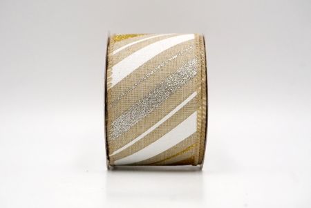 Khaki_Sparkle Diagonal Stripe Drahtband_KF8756GC-13-183