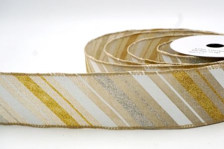 Khaki_Sparkle Diagonal Stripe Drahtband_KF8756GC-13-183